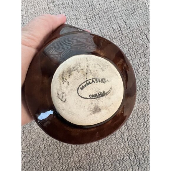 Vintage Pottery Canadian Art McMaster Toronto Canada Green Brown‎ Small Creamer - Picture 6 of 10